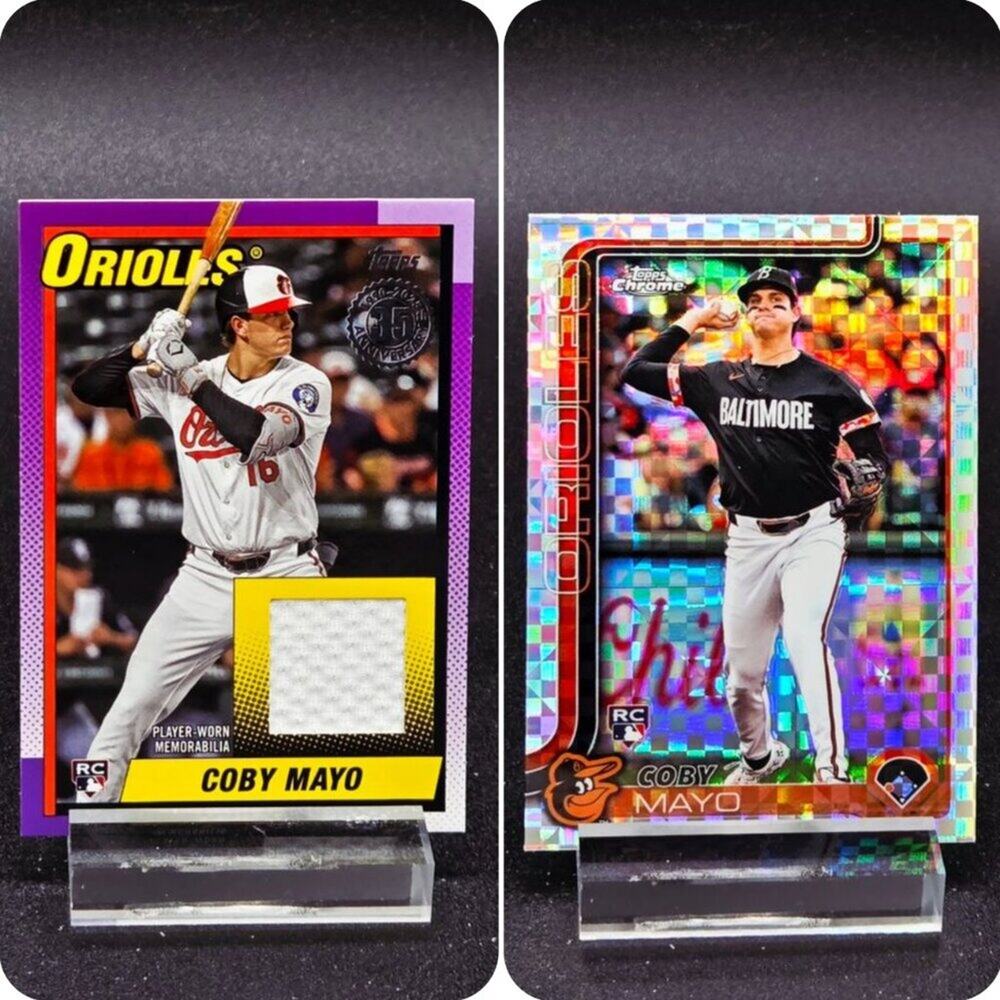 2025 Coby Mayo Relic Refractor RC Baltimore Orioles Top Prospect
